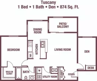2 Bed 1 Bath Small
