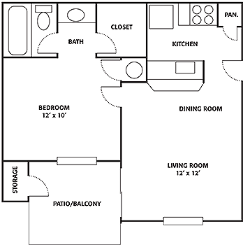 1 Bed 1 Bath Small - Partial R