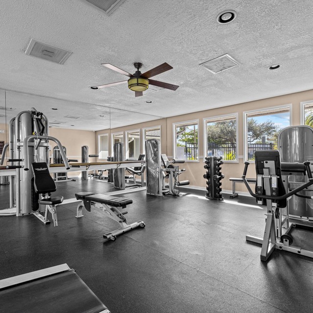 The Park at Veneto - Modern Gym Interior Featuring Various Exercise Machines
